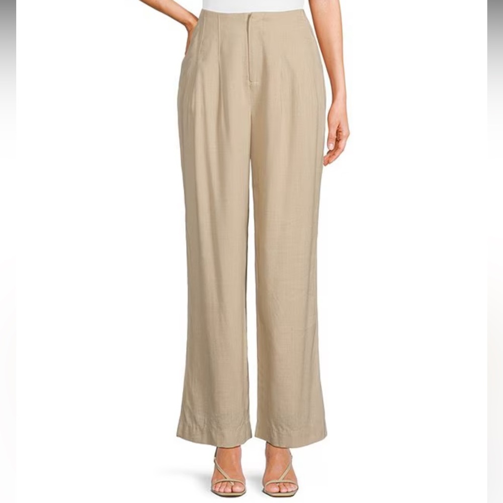 NWT Takara Light Tan Wide-Leg Pants Size L